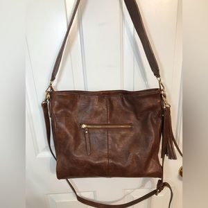Classic Brown Leather Crossbody Bag
